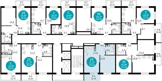 38,7 м², 1-комнатная квартира 14 496 639 ₽ - изображение 30