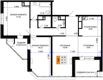 Квартира 78,2 м², 3-комнатная - изображение 5