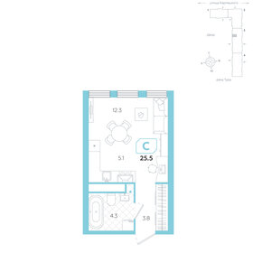 Квартира 25,5 м², студия - изображение 1