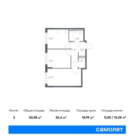 49 м², 2-комнатная квартира 12 100 000 ₽ - изображение 152