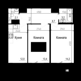 Квартира 56,1 м², 2-комнатная - изображение 1