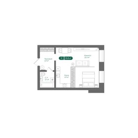 Квартира 36,8 м², 1-комнатная - изображение 1