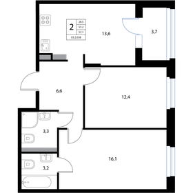 56,7 м², 2-комнатная квартира 9 700 000 ₽ - изображение 64