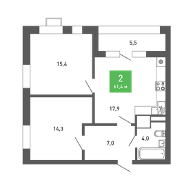 64 м², 4-комнатная квартира 4 290 000 ₽ - изображение 117