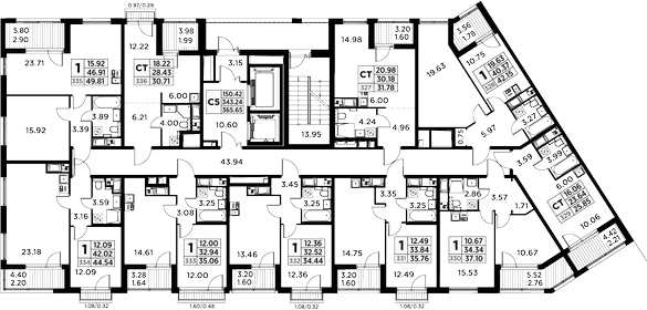 43,2 м², 1-комнатная квартира 13 479 999 ₽ - изображение 35