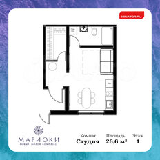 Квартира 26,6 м², студия - изображение 3