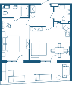 Квартира 68,8 м², 2-комнатные - изображение 2