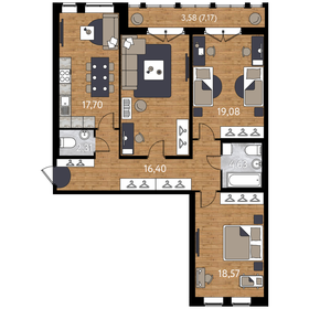 97 м², 3-комнатная квартира 24 880 500 ₽ - изображение 21
