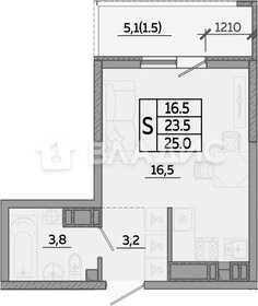 Квартира 25 м², студия - изображение 2