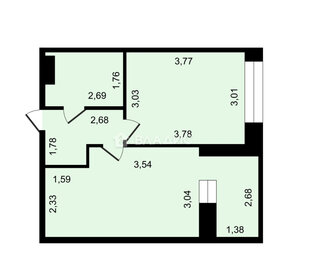 Квартира 34 м², 1-комнатная - изображение 1