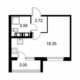 26,2 м², квартира-студия 4 316 400 ₽ - изображение 37