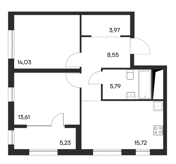 66,9 м², 2-комнатная квартира 8 697 000 ₽ - изображение 10