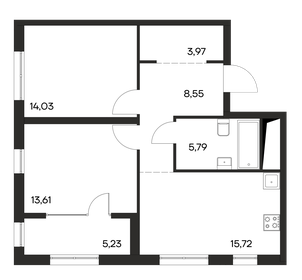 72,3 м², 2-комнатная квартира 9 764 550 ₽ - изображение 57