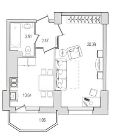 41 м², 1-комнатная квартира 8 825 000 ₽ - изображение 42