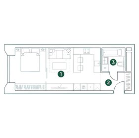 Квартира 38,7 м², студия - изображение 1