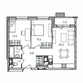 Квартира 52,7 м², 2-комнатная - изображение 1