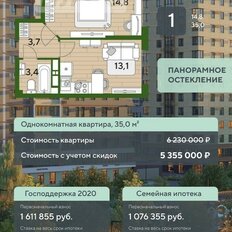 Квартира 35 м², 1-комнатная - изображение 2