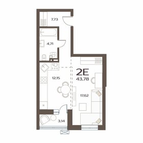 Квартира 43,8 м², 1-комнатная - изображение 1