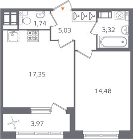 44,6 м², 1-комнатная квартира 14 100 000 ₽ - изображение 127