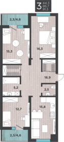 136,6 м², 4-комнатная квартира 21 500 000 ₽ - изображение 116