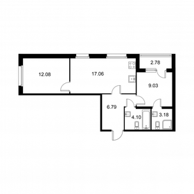 Квартира 53,6 м², 2-комнатная - изображение 1