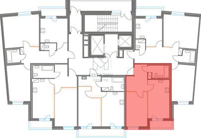 Квартира 42,7 м², 1-комнатная - изображение 2