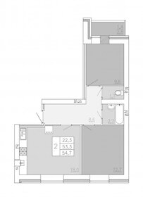 59,2 м², 2-комнатная квартира 3 990 000 ₽ - изображение 66