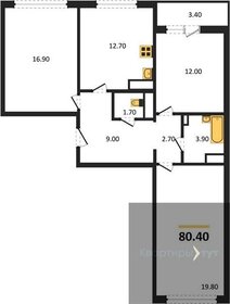 Квартира 80,4 м², 3-комнатная - изображение 1