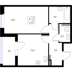 30,3 м², 1-комнатная квартира 4 500 000 ₽ - изображение 82