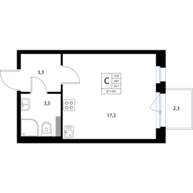 24,7 м², квартира-студия 4 618 900 ₽ - изображение 14