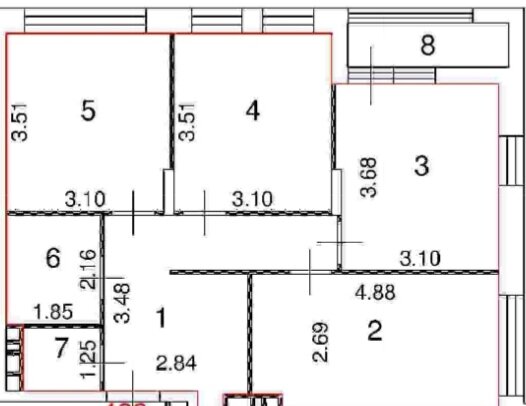 64 м², 3-комнатная квартира 19 800 000 ₽ - изображение 1