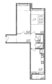 Квартира 59,2 м², 2-комнатная - изображение 1