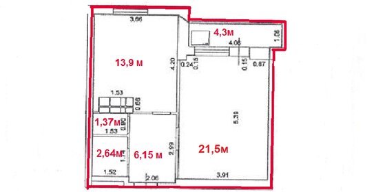 55 м², 1-комнатная квартира 6 099 000 ₽ - изображение 37