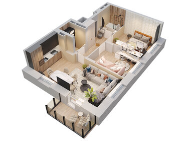 63,5 м², 3-комнатная квартира 9 213 300 ₽ - изображение 40