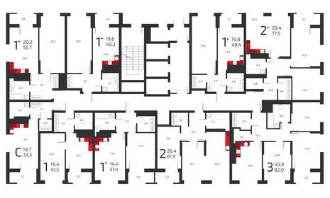 80 м², 2-комнатные апартаменты 12 000 000 ₽ - изображение 117