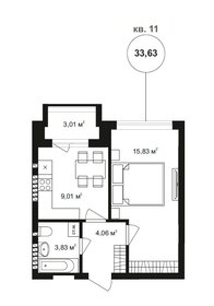 33,6 м², 1-комнатная квартира 5 992 088 ₽ - изображение 25