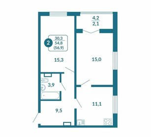 58,9 м², 2-комнатная квартира 5 290 000 ₽ - изображение 46