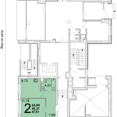 Квартира 47,5 м², 2-комнатная - изображение 2