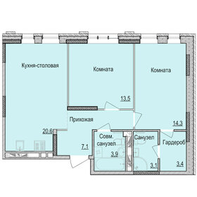 Квартира 65,9 м², 2-комнатная - изображение 1