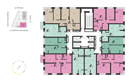 62,3 м², 2-комнатная квартира 9 400 000 ₽ - изображение 77
