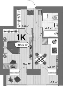 Квартира 40,3 м², 1-комнатная - изображение 1