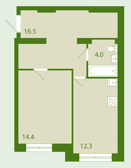 47,8 м², 1-комнатная квартира 4 320 000 ₽ - изображение 51
