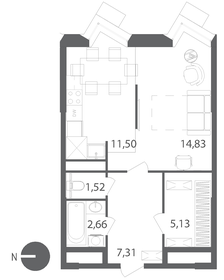 43 м², 1-комнатная квартира 6 098 900 ₽ - изображение 22