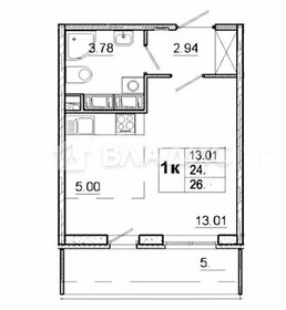 Квартира 24,7 м², студия - изображение 5