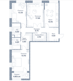 94,9 м², 3-комнатная квартира 46 202 000 ₽ - изображение 52