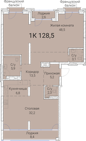 128,5 м², 1-комнатная квартира 24 600 000 ₽ - изображение 27