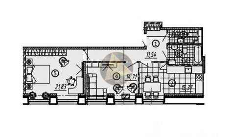 47,5 м², 2-комнатная квартира 20 569 000 ₽ - изображение 36