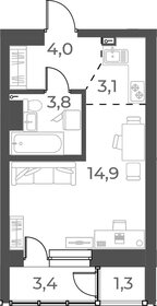 Квартира 25,8 м², студия - изображение 1