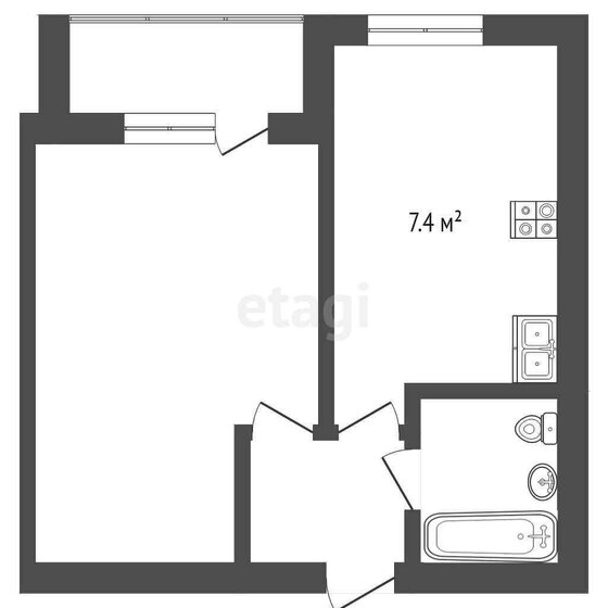 28,9 м², 1-комнатная квартира 3 300 000 ₽ - изображение 45