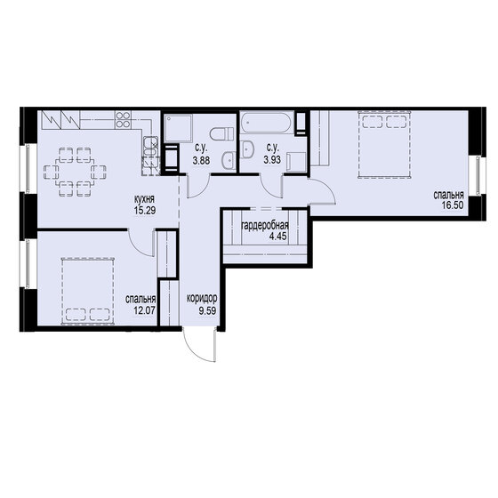 65,7 м², 2-комнатная квартира 18 333 090 ₽ - изображение 36